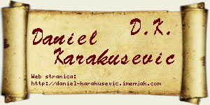 Daniel Karakušević vizit kartica
